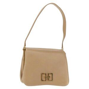 Salvatore Ferragamo Vala Shoulder Bag Leather Beige